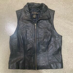 Vintage Classiques Entier women's motorcycle style leather vest Size S